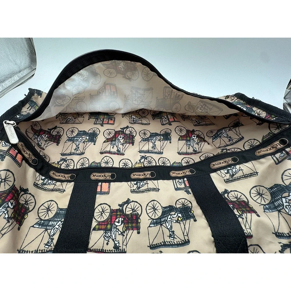 Vintage LeSportsac Deluxe Large Weekender Duffel Bag Carriage Plaid Costa Rica